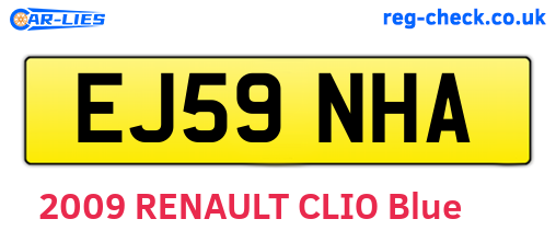 EJ59NHA are the vehicle registration plates.
