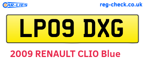 LP09DXG are the vehicle registration plates.