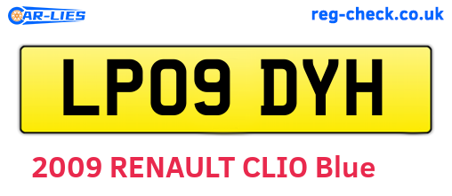 LP09DYH are the vehicle registration plates.