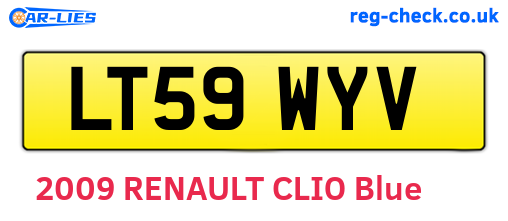 LT59WYV are the vehicle registration plates.