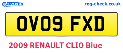 OV09FXD are the vehicle registration plates.