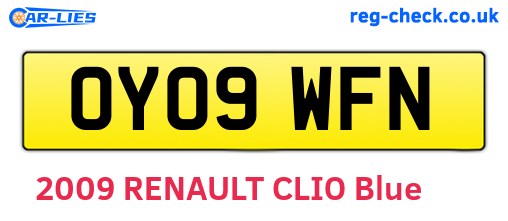 OY09WFN are the vehicle registration plates.