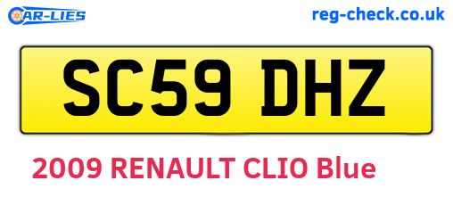 SC59DHZ are the vehicle registration plates.