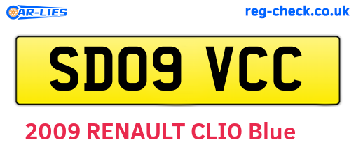 SD09VCC are the vehicle registration plates.