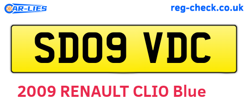 SD09VDC are the vehicle registration plates.