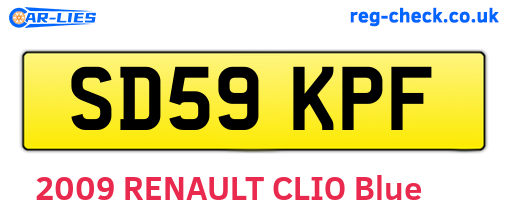 SD59KPF are the vehicle registration plates.