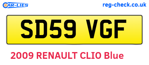 SD59VGF are the vehicle registration plates.