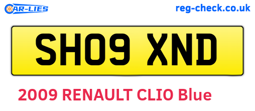 SH09XND are the vehicle registration plates.