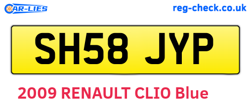 SH58JYP are the vehicle registration plates.