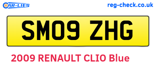SM09ZHG are the vehicle registration plates.