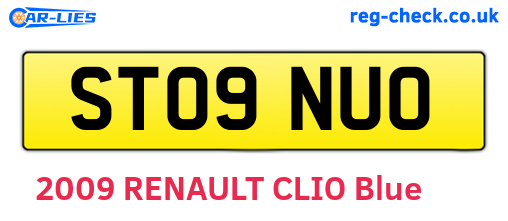 ST09NUO are the vehicle registration plates.