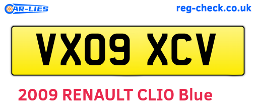 VX09XCV are the vehicle registration plates.