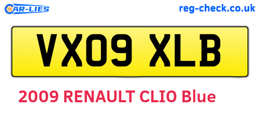 VX09XLB are the vehicle registration plates.