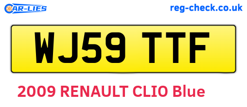 WJ59TTF are the vehicle registration plates.