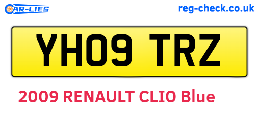 YH09TRZ are the vehicle registration plates.