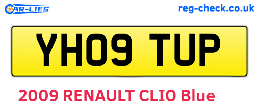 YH09TUP are the vehicle registration plates.