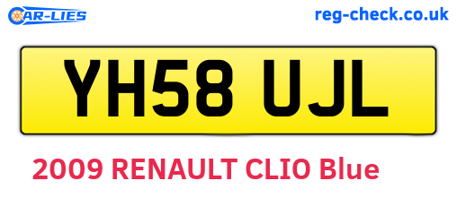 YH58UJL are the vehicle registration plates.