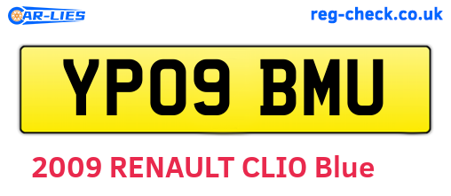 YP09BMU are the vehicle registration plates.