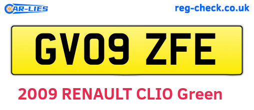 GV09ZFE are the vehicle registration plates.