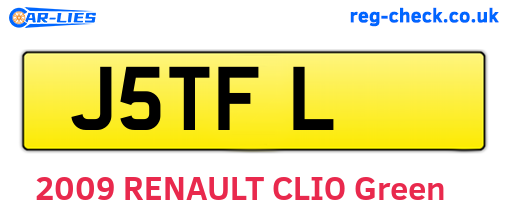 J5TFL are the vehicle registration plates.