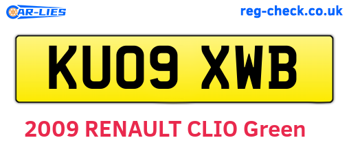 KU09XWB are the vehicle registration plates.
