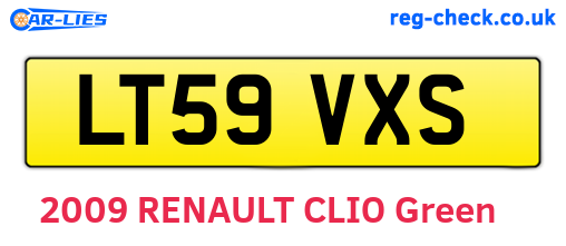 LT59VXS are the vehicle registration plates.