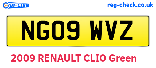 NG09WVZ are the vehicle registration plates.