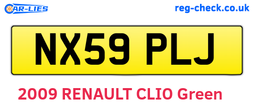 NX59PLJ are the vehicle registration plates.