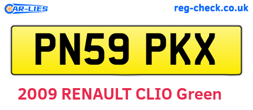 PN59PKX are the vehicle registration plates.