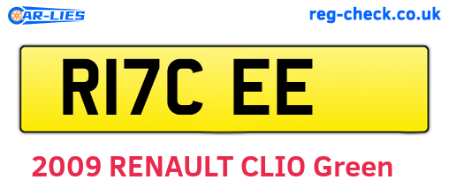 R17CEE are the vehicle registration plates.