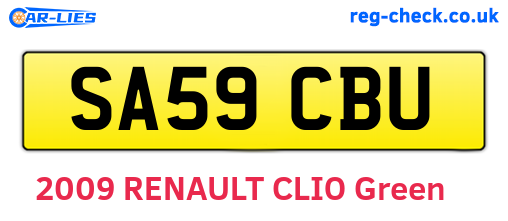 SA59CBU are the vehicle registration plates.