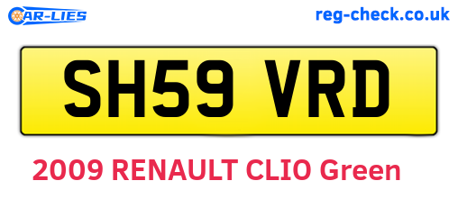SH59VRD are the vehicle registration plates.