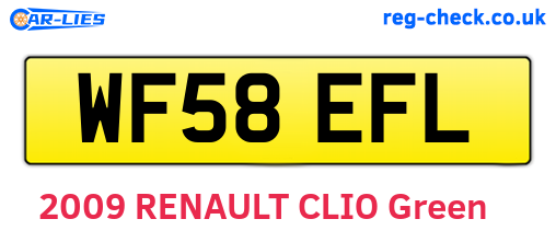 WF58EFL are the vehicle registration plates.