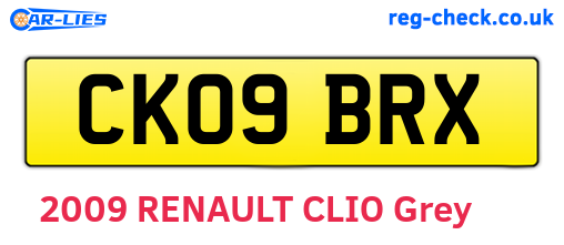 CK09BRX are the vehicle registration plates.