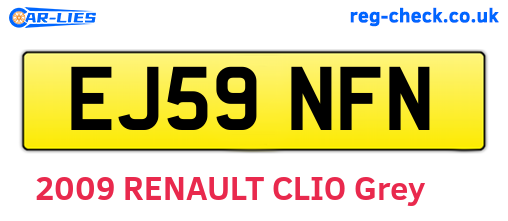 EJ59NFN are the vehicle registration plates.
