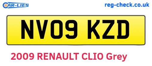 NV09KZD are the vehicle registration plates.