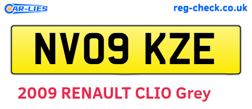 NV09KZE are the vehicle registration plates.