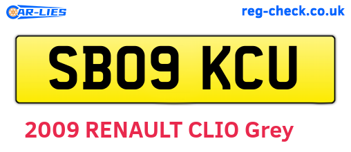 SB09KCU are the vehicle registration plates.
