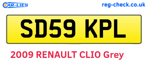 SD59KPL are the vehicle registration plates.