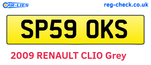 SP59OKS are the vehicle registration plates.