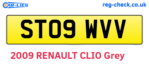 ST09WVV are the vehicle registration plates.