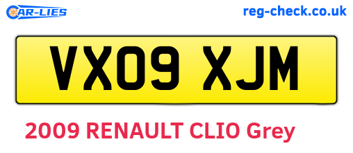 VX09XJM are the vehicle registration plates.