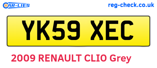 YK59XEC are the vehicle registration plates.