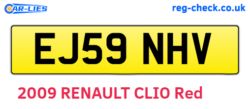 EJ59NHV are the vehicle registration plates.
