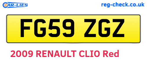 FG59ZGZ are the vehicle registration plates.