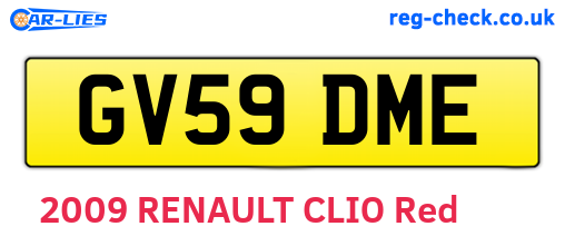 GV59DME are the vehicle registration plates.