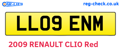 LL09ENM are the vehicle registration plates.
