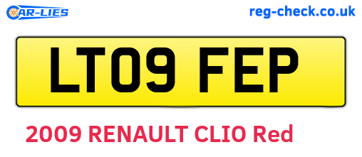 LT09FEP are the vehicle registration plates.