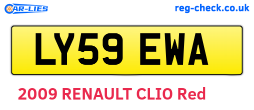 LY59EWA are the vehicle registration plates.
