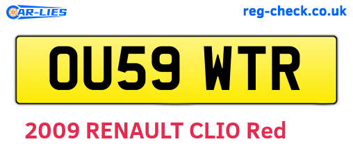 OU59WTR are the vehicle registration plates.